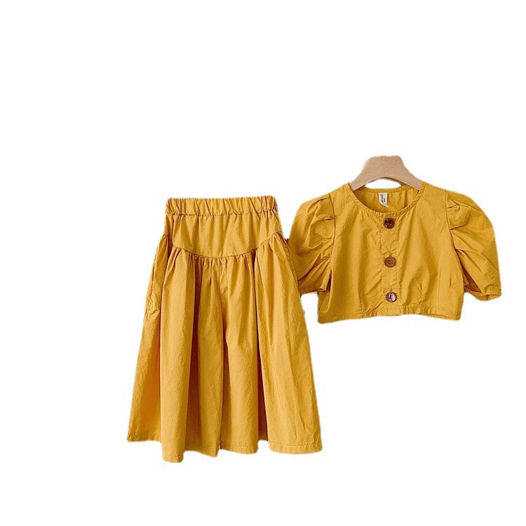 Solid Top and Capris Set