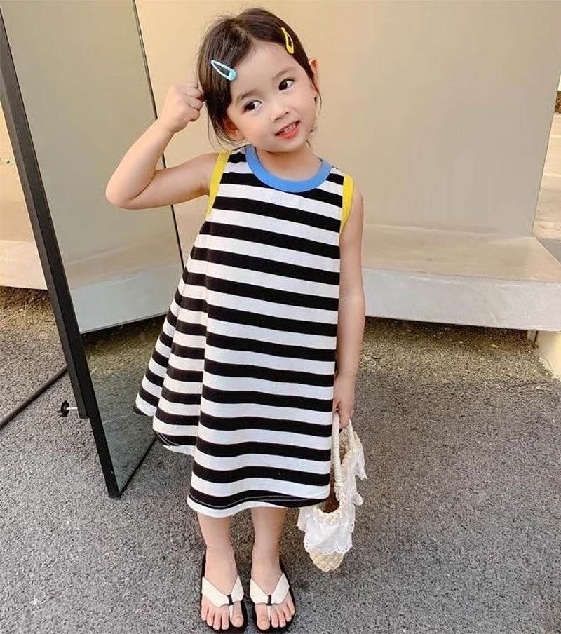 Striped A-Line Dress