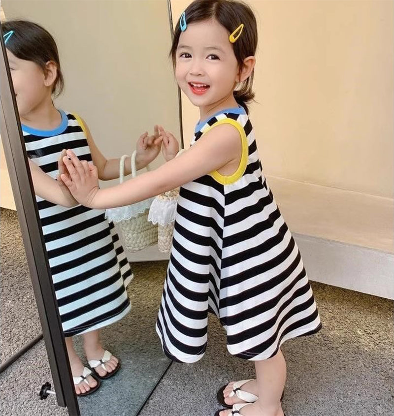 Striped A-Line Dress