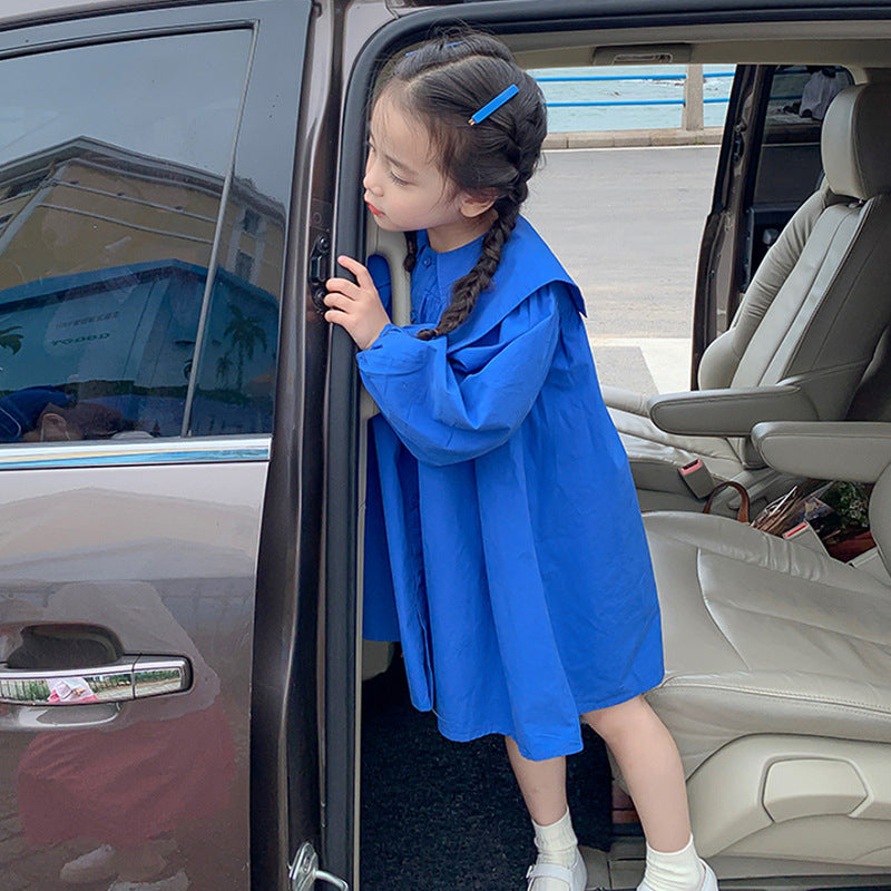 Girls Halter Neck Puff Sleeve A-Line Dress