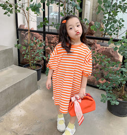 Striped Balloon Dress