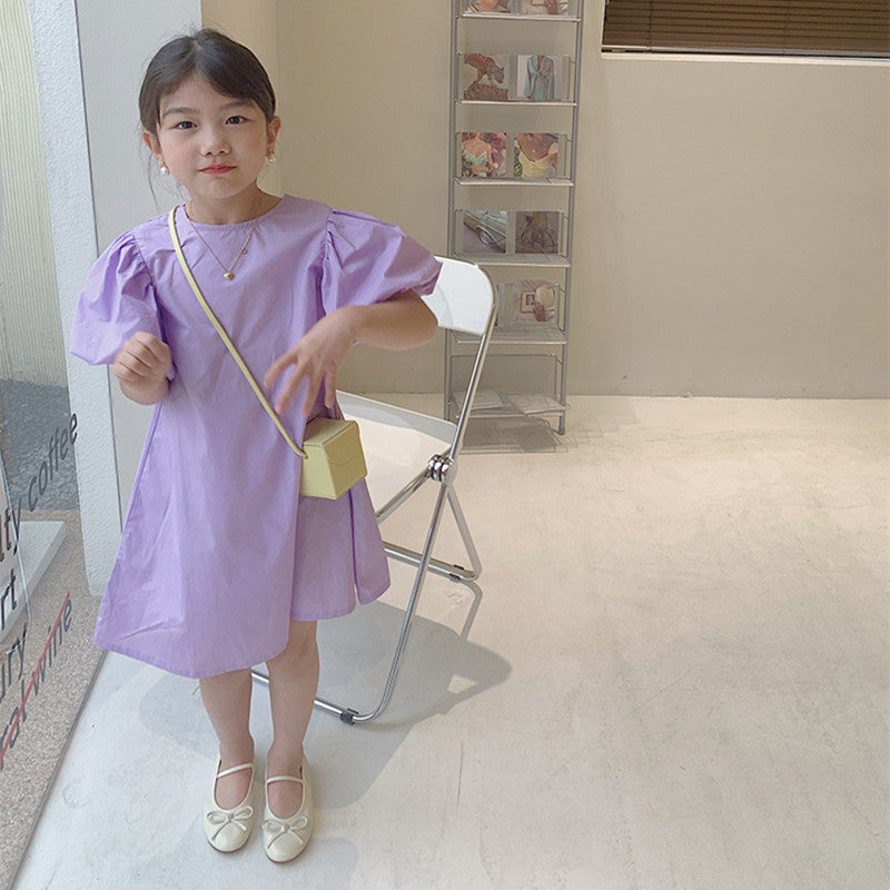 Solid A-Line Dress