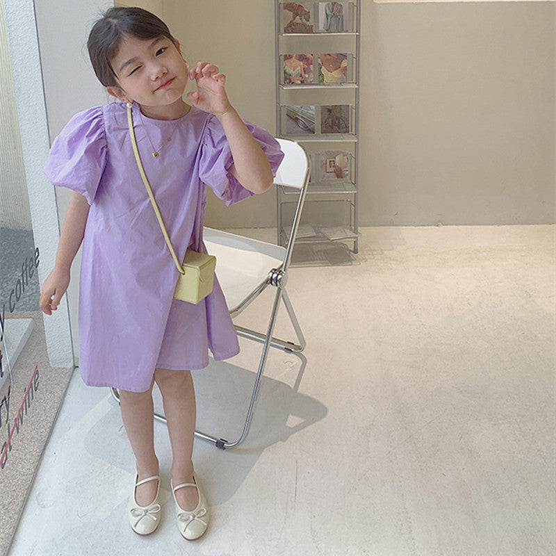 Solid A-Line Dress