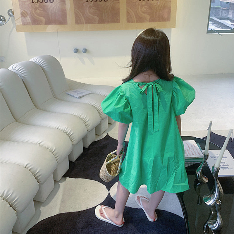 Solid A-Line Dress