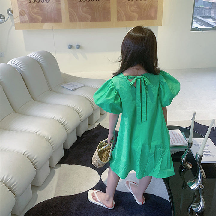 Solid A-Line Dress