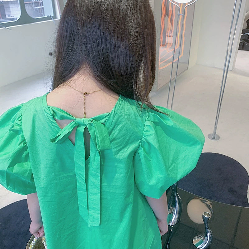 Solid A-Line Dress