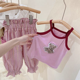 Girls Embellished Pure Cotton Top With Pyjamas