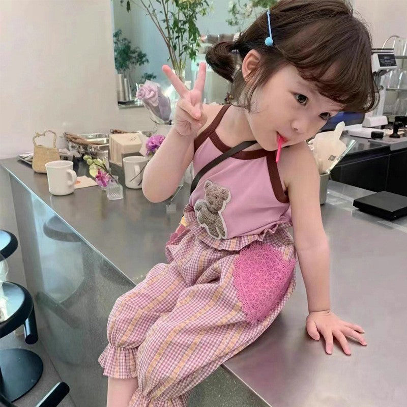 Girls Embellished Pure Cotton Top With Pyjamas