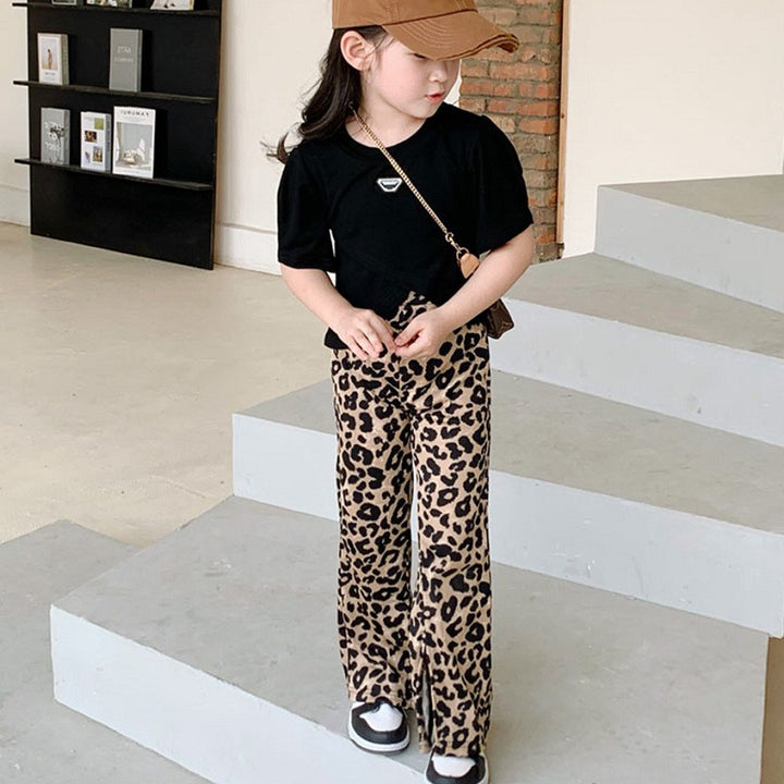 Girls Printed Pure Cotton Top With Trousers
