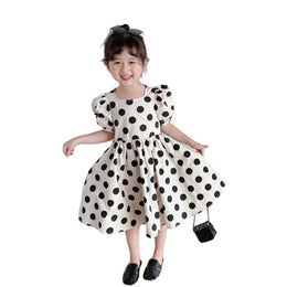 Polka Dot Print Fit & Flare Midi Dress