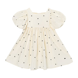 Girls Polka Dot Print Fit & Flare Dress