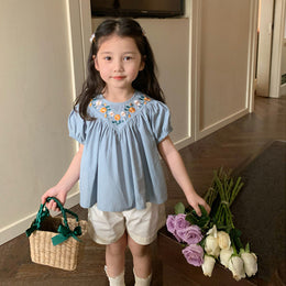 Girls Printed Top With Shorts