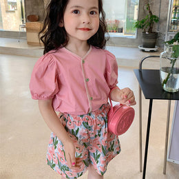 Girls Pure Cotton Top With Shorts