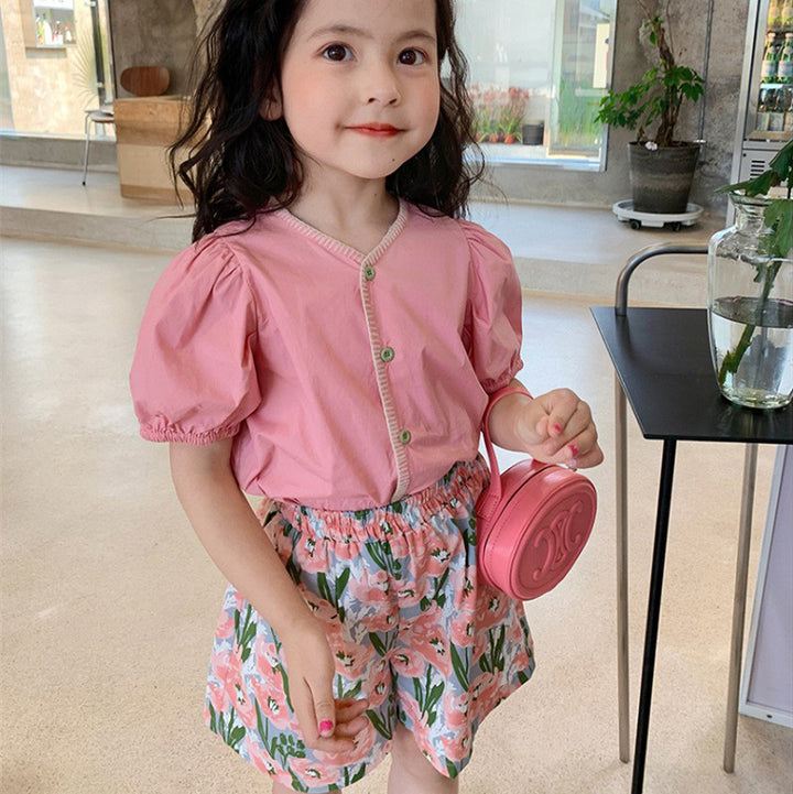 Girls Pure Cotton Top With Shorts