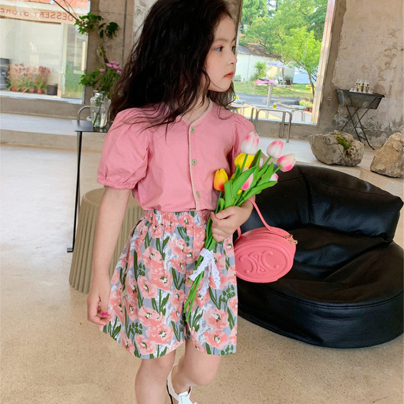 Girls Pure Cotton Top With Shorts
