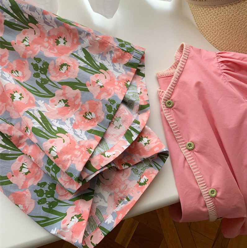 Girls Pure Cotton Top With Shorts