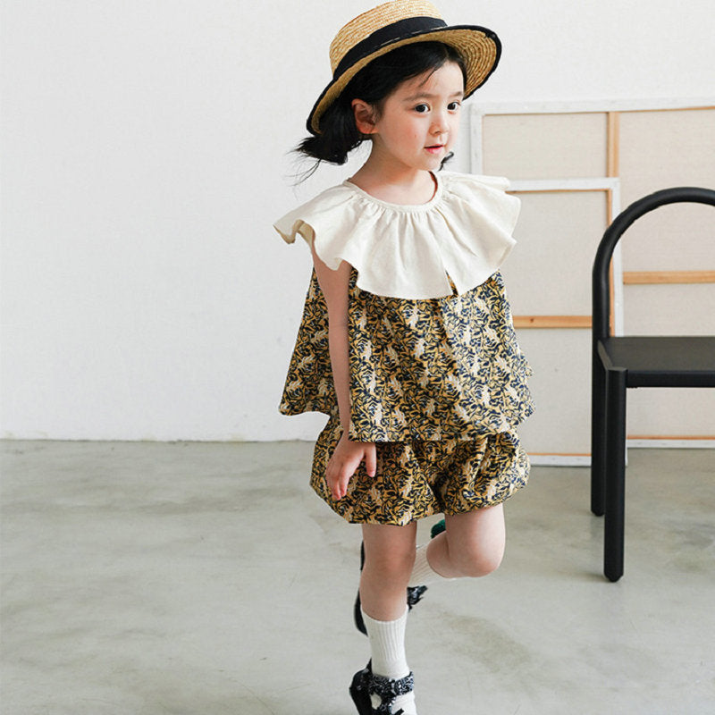 Girls Striped Top With Shorts