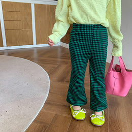 Girls Ethnic Motifs Printed Regular Fit Mid-Rise Bootcut Trousers