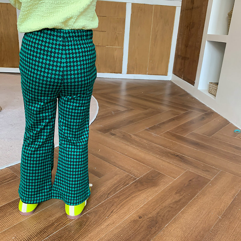 Girls Ethnic Motifs Printed Regular Fit Mid-Rise Bootcut Trousers