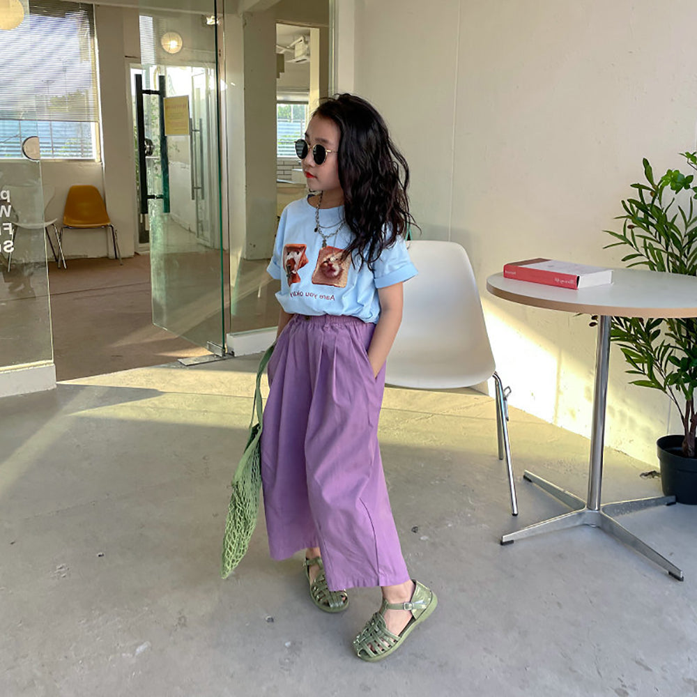 Girls Loose Fit Easy Wash Trousers