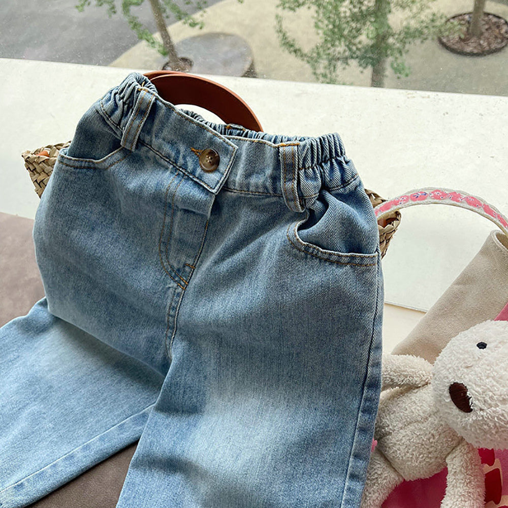 Girls Straight Fit Light Fade Jeans