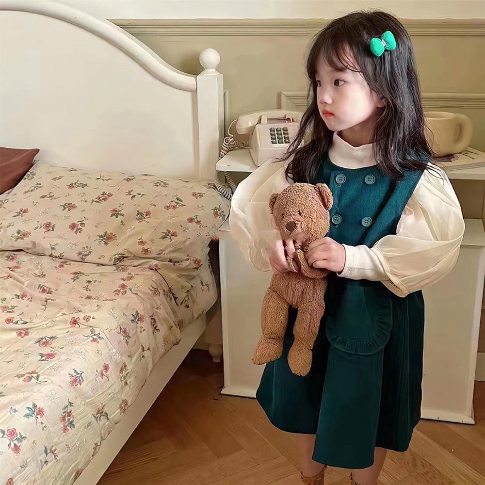 Girls Colourblocked A-Line Dress