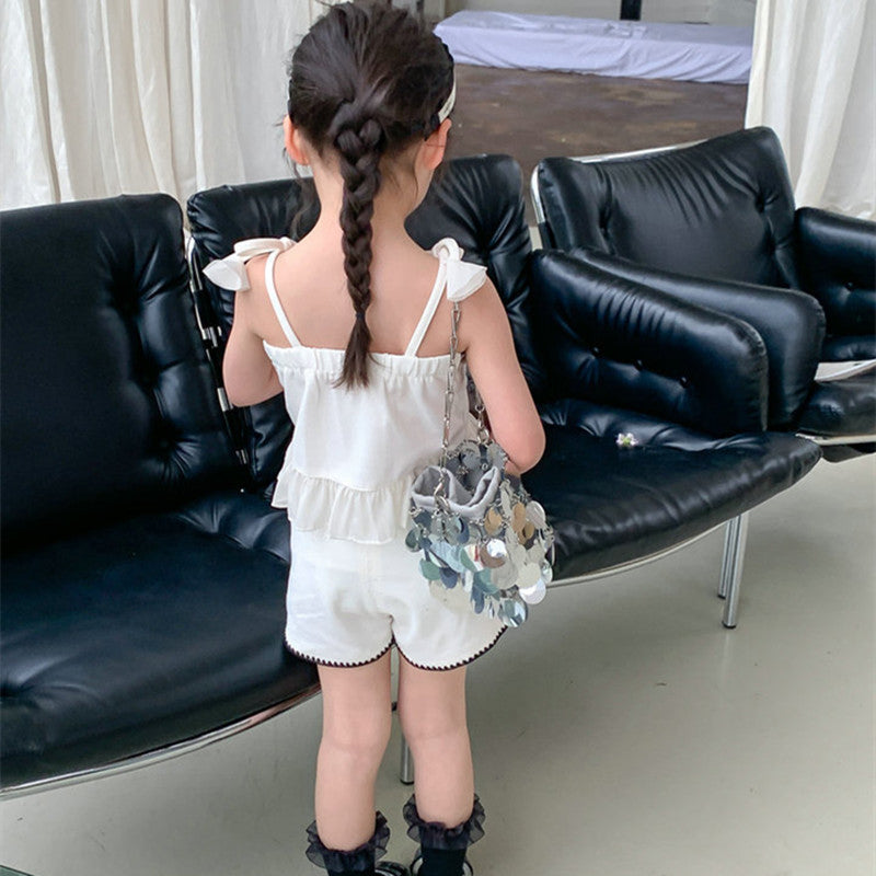 Girls Printed Top With Shorts
