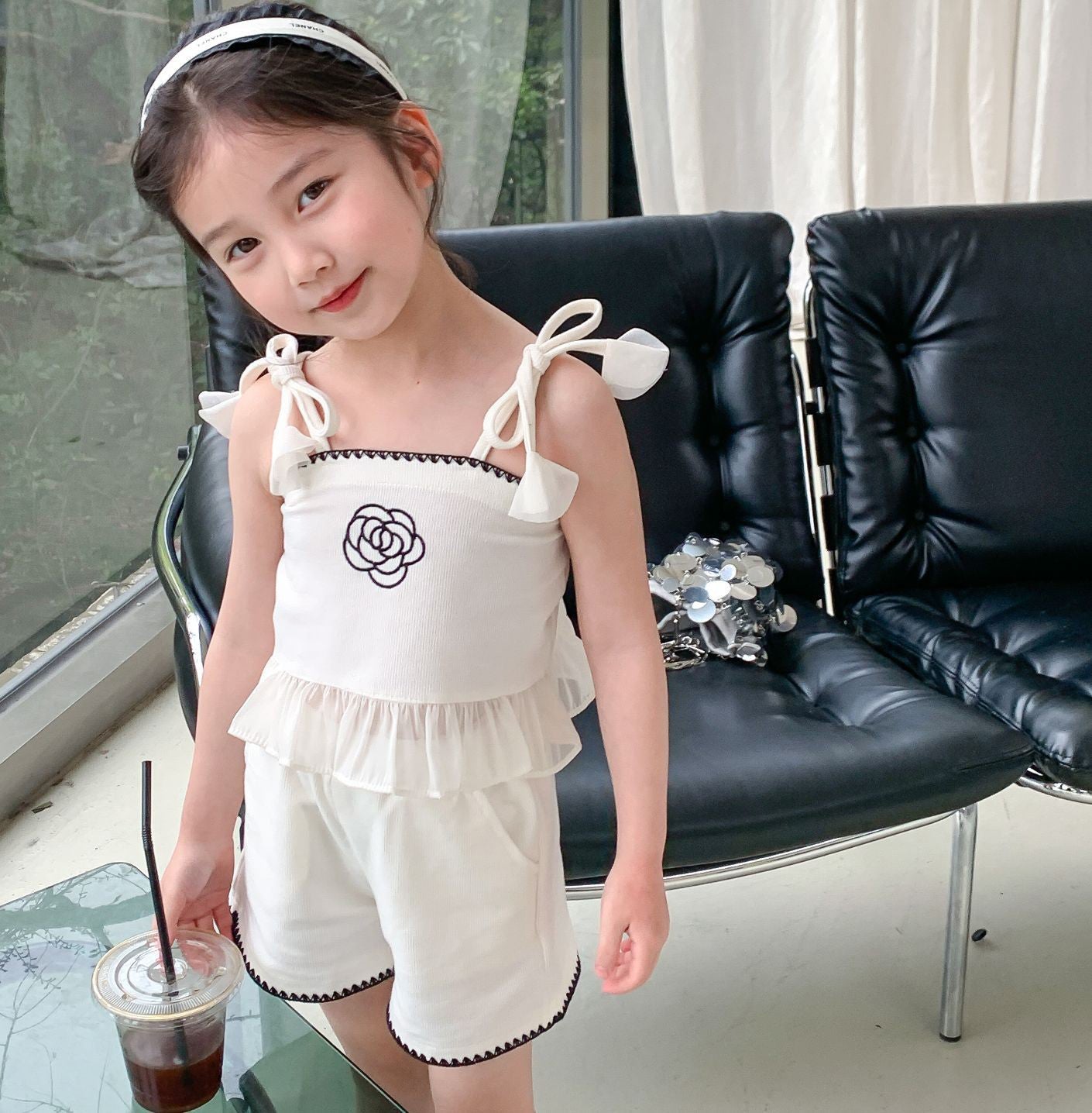 Girls Printed Top With Shorts