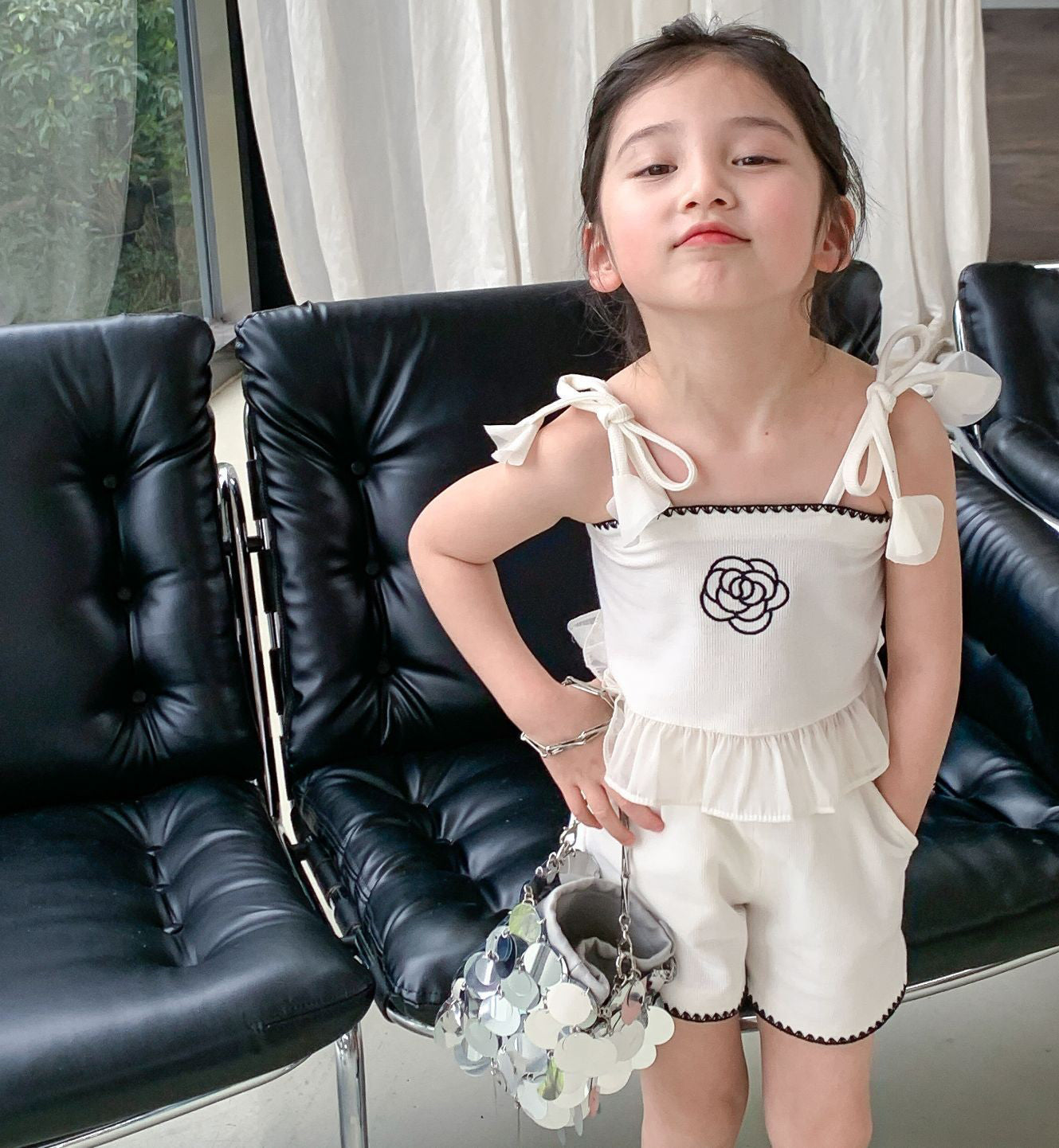 Girls Printed Top With Shorts