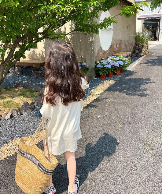 Girls Self Design A-Line Midi Dress