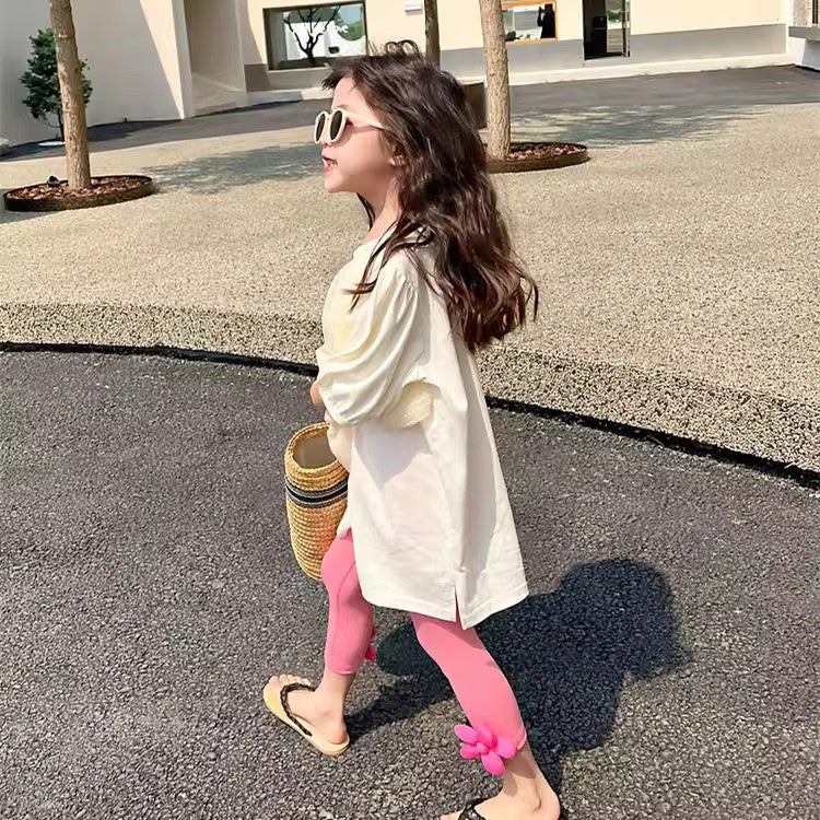 Girls Self Design A-Line Midi Dress