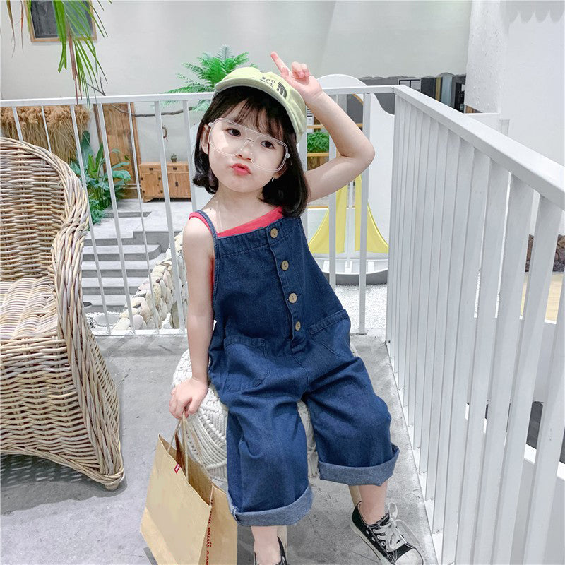 Girls Dungarees With Top