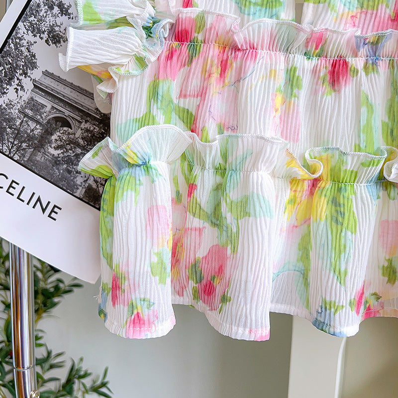 Girls Printed Top With Palazzo
