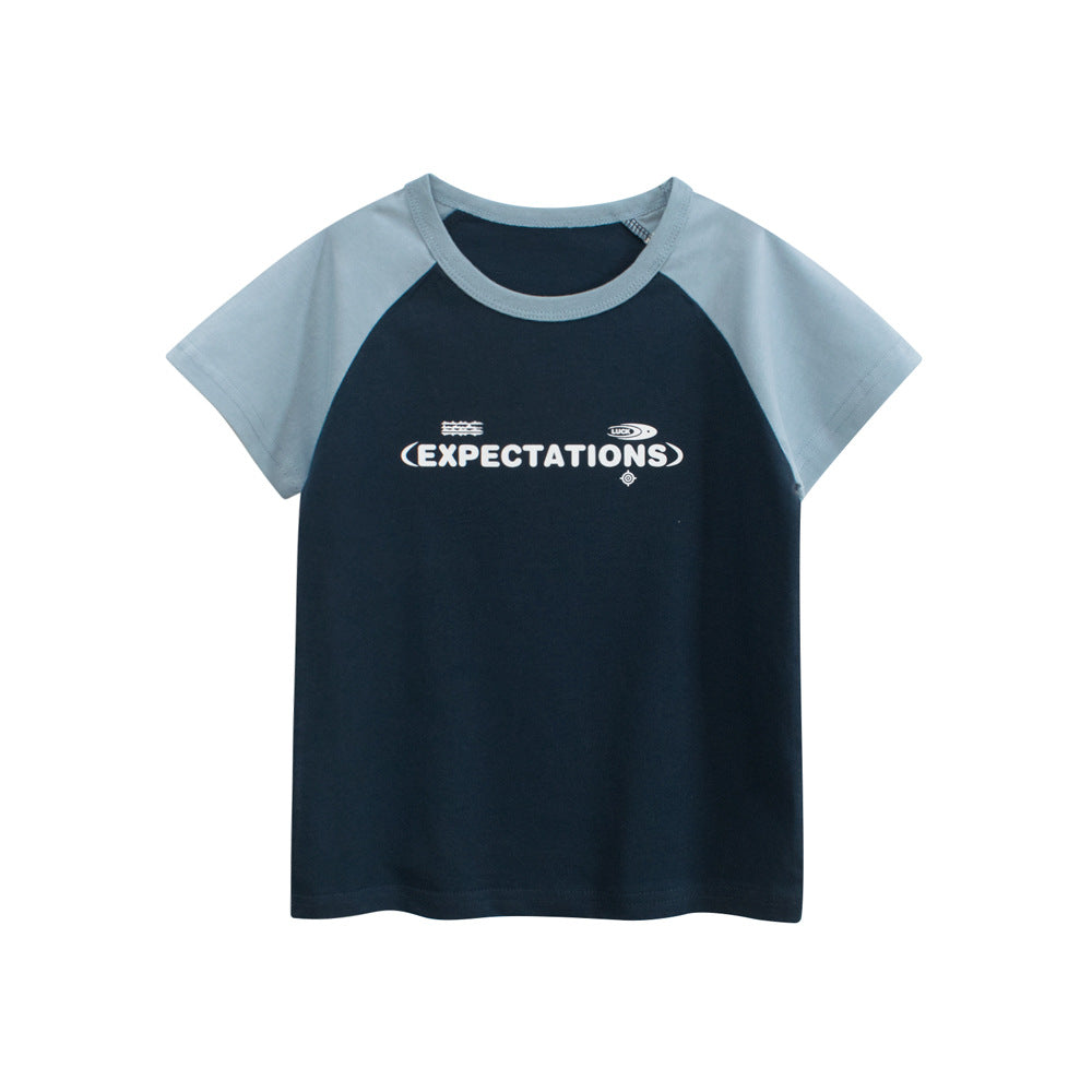 Boys Colourblocked Cotton T-shirt