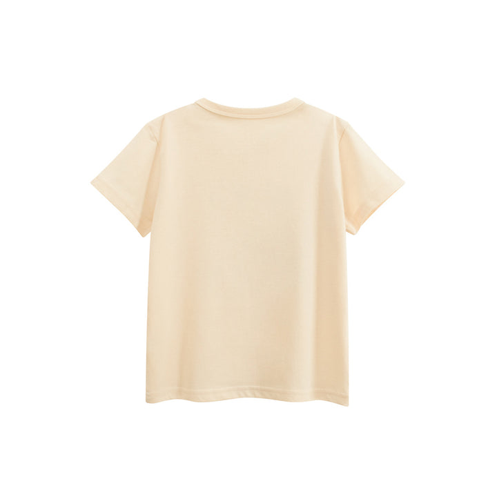 Boys Typography Printed Round Neck Short Sleeves Cotton T-shirt