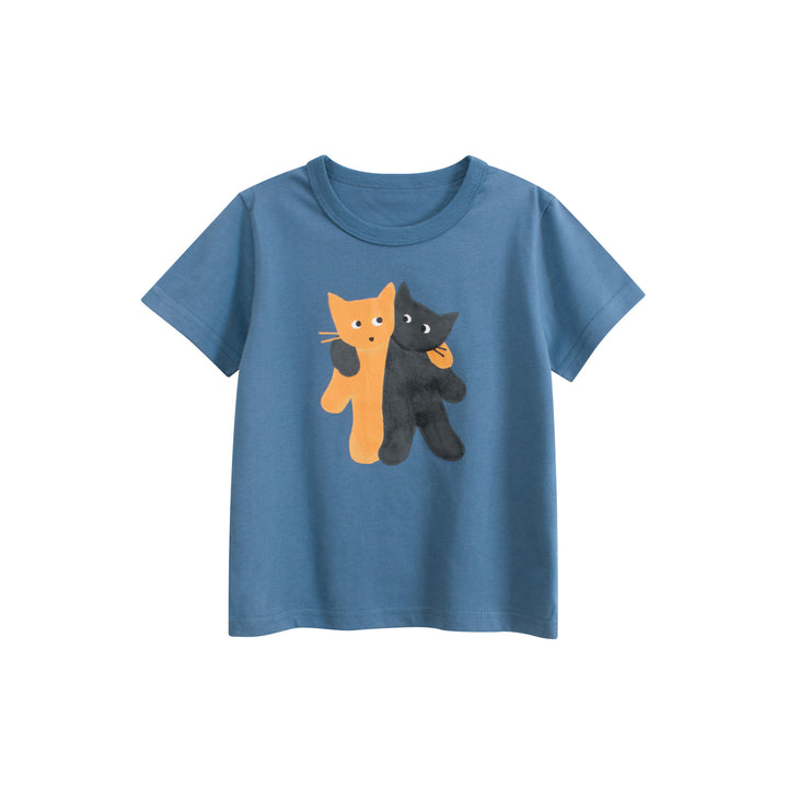 Boys Graphic Printed Round Neck Cotton Regular Fit T-shirt
