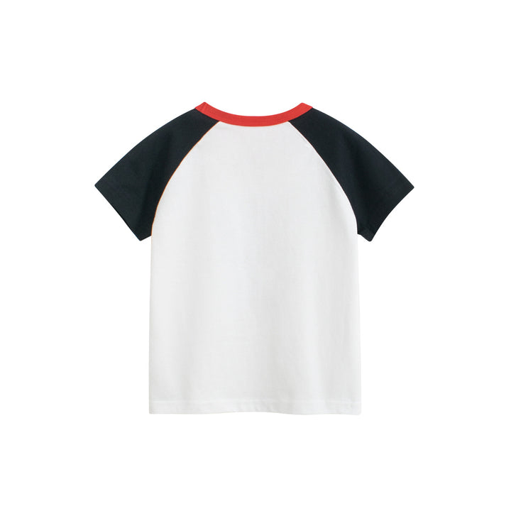 Boys Animal Printed Round Neck Short Sleeves Cotton T-shirt