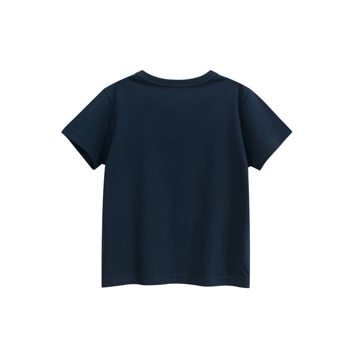 Boys Animal Printed Round Neck Short Sleeves Cotton T-shirt