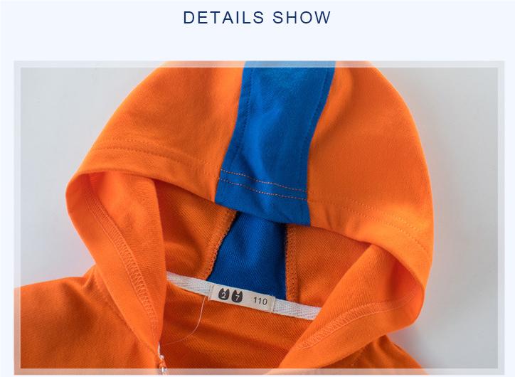 Boys Hooded Colourblocked Pure Cotton Coat with Pyjamas