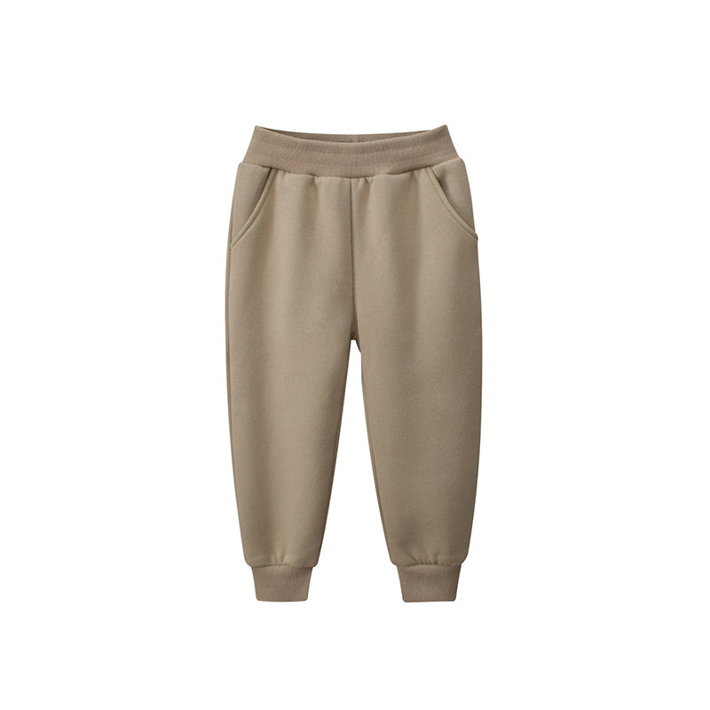 Boys Khaki Easy Wash Mid-Rise Joggers