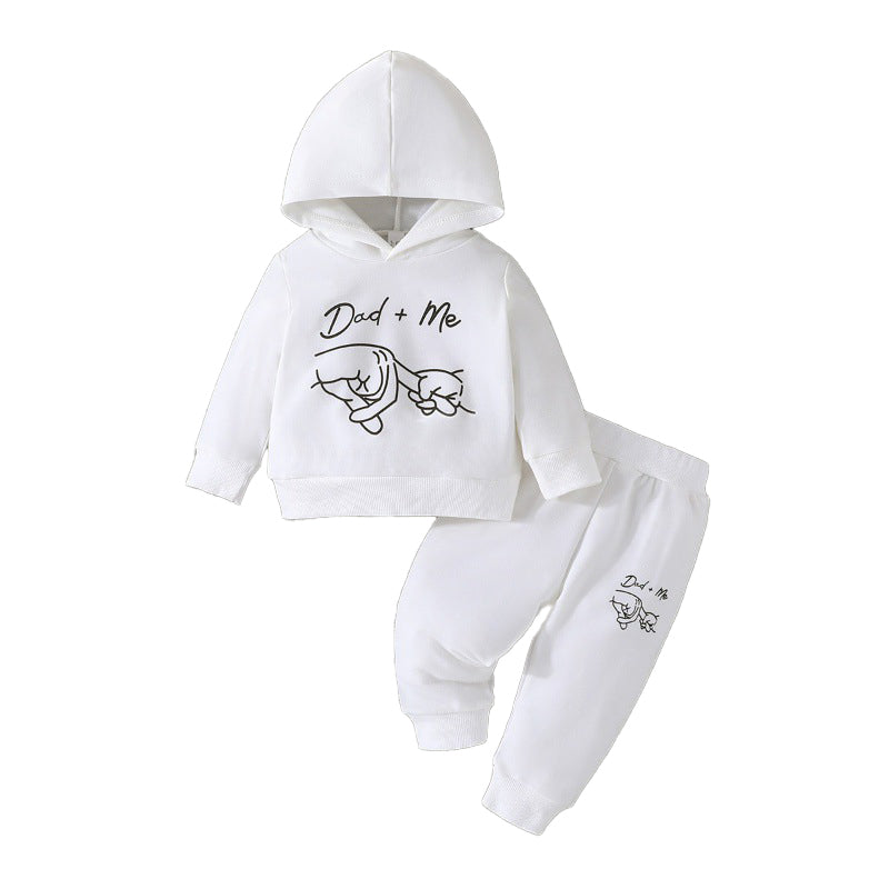 White Kids Printed Sweatshirt with Pyjamas