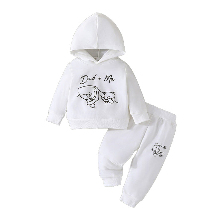 White Kids Printed Sweatshirt with Pyjamas
