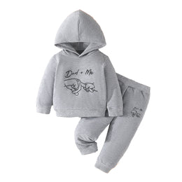Grey Kids Typography Printed Sweatshirt with Pyjamas