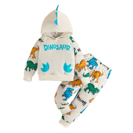 Off White Boys Printed Sweatshirt with Pyjamas