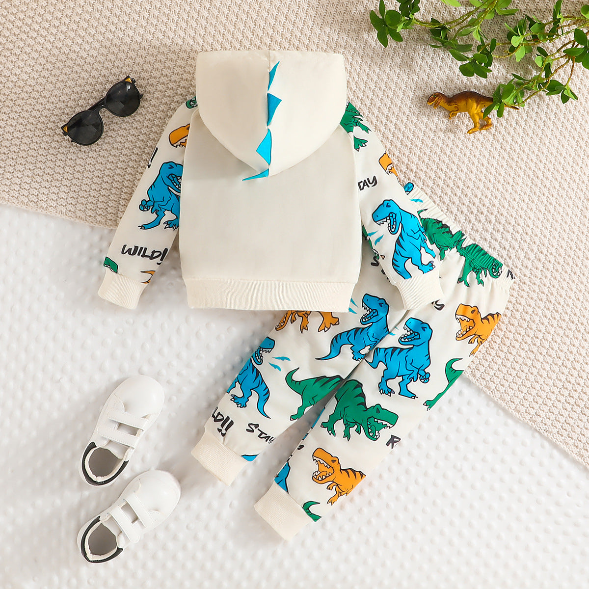 Off White Boys Printed Sweatshirt with Pyjamas