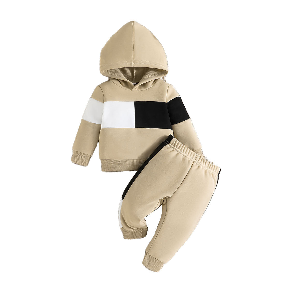 Beige Boys Colourblocked Top with Pyjamas