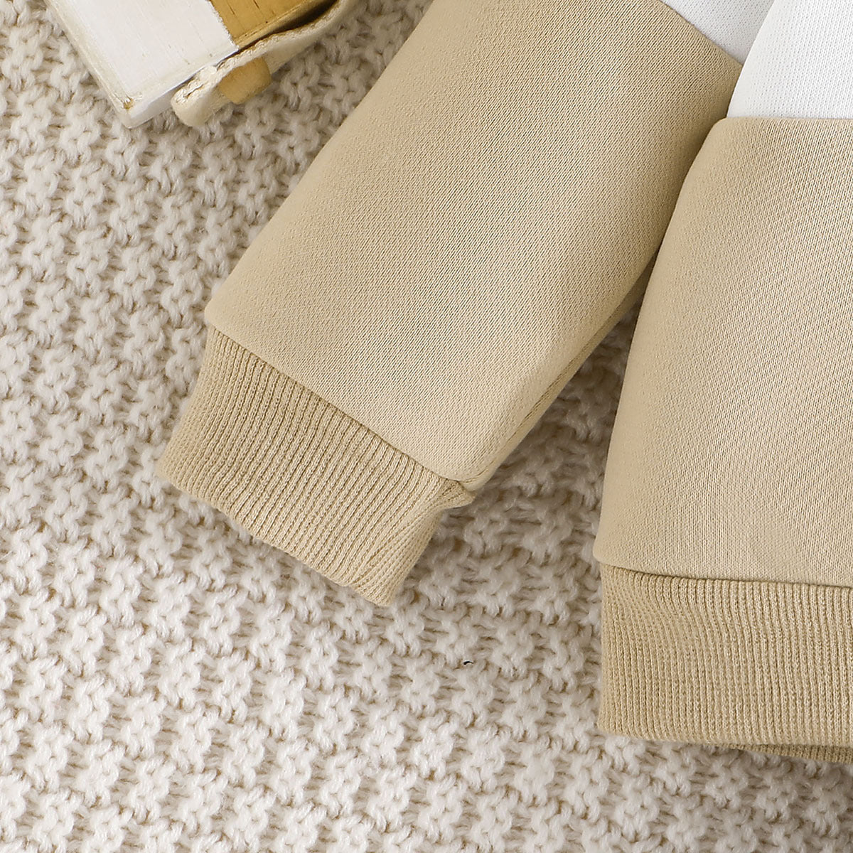 Beige Boys Colourblocked Top with Pyjamas