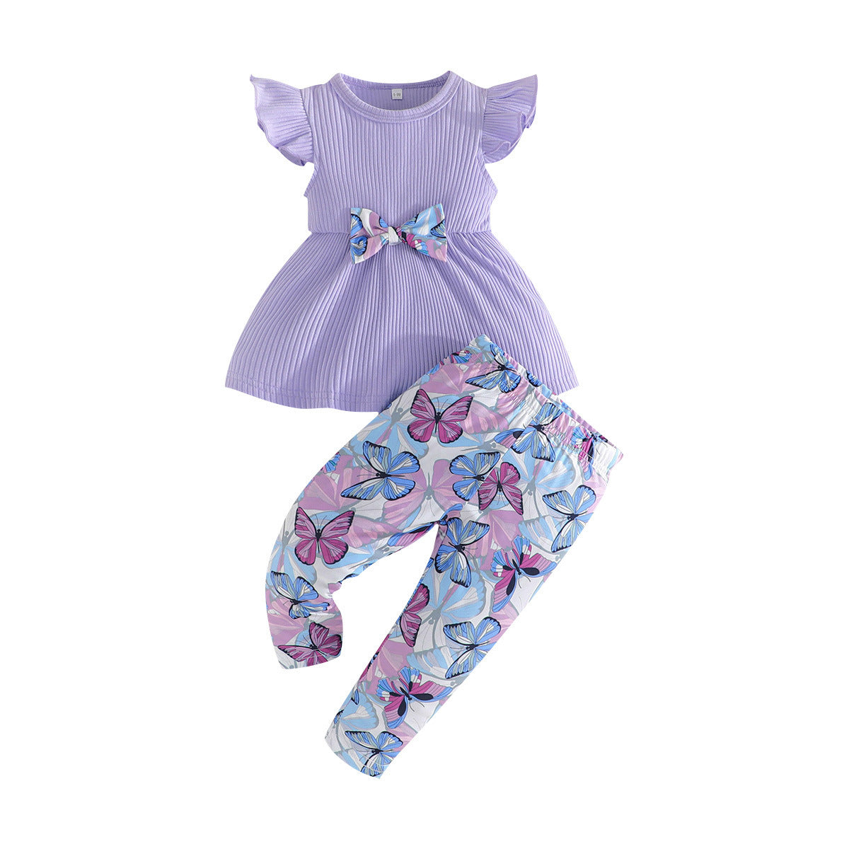 Girls Purple Pure Cotton Top With Pyjama