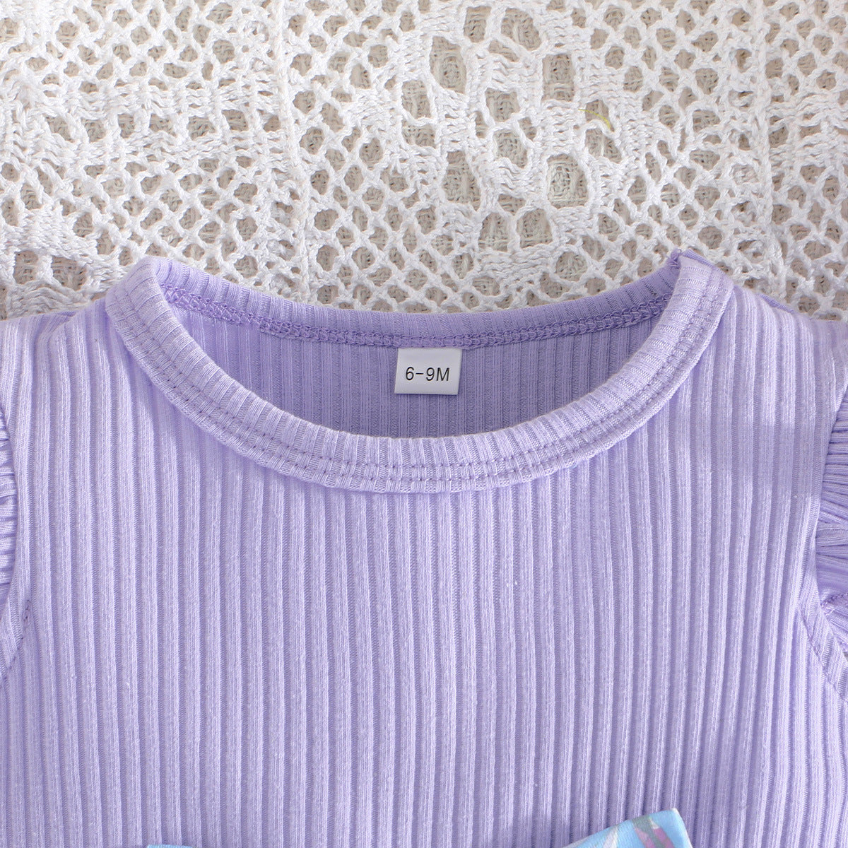 Girls Purple Pure Cotton Top With Pyjama