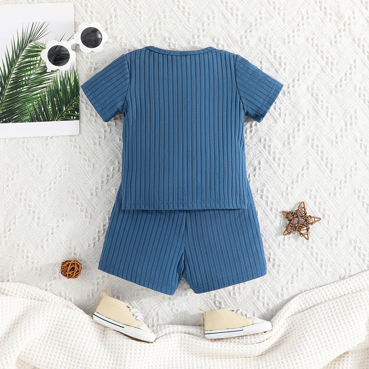 Boys Striped T-shirt with Shorts
